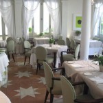 Inside restaurant at De Russie in Rome