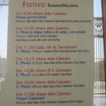 St. Peter’s Basilica Mass schedule