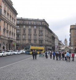 Many major streets join together in Piazza Barberini