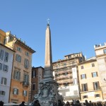 The Pantheon lies in front of Piazza della Rotonda