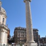 Trajans column is just a short walk from the Roman forum and the Coliseum