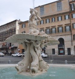 Triton Fountain is located in the Piazza Barberini