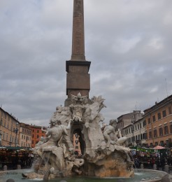 Important fountains of Piazza Navona Rome