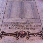 There's a chilling skeleton mosaic on the floor of the chapel