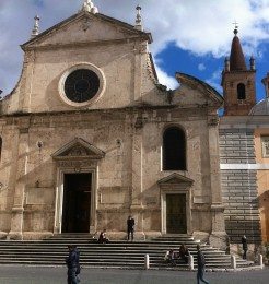 Church Santa Maria del Popolo is situated on the north side of Piazza del Popolo.